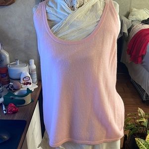 Plus sized cashmere pink tank top